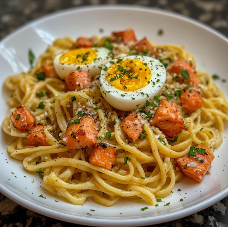 Egg & Salmon Protein Linguine