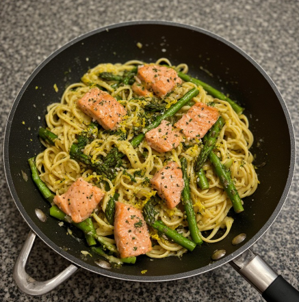 Salmon & Asparagus Protein Linguine