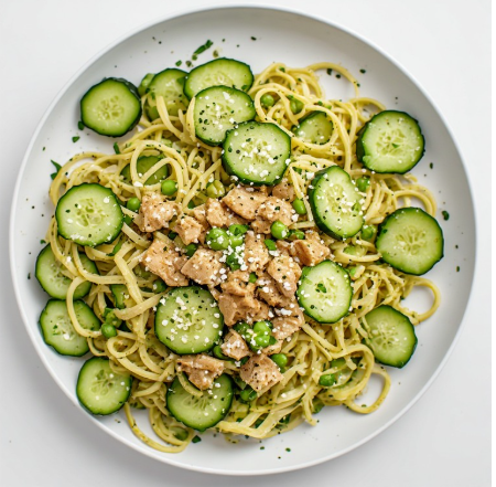 Tuna & Cucumber Edamame Spaghetti