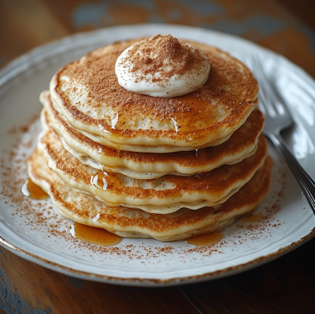 Cinnamon Roll Protein Pancakes
