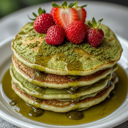 Matcha Green Tea Protein Pancakes