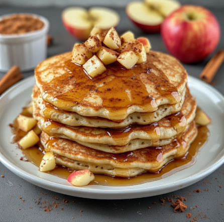 Apple Cinnamon Protein Pancakes