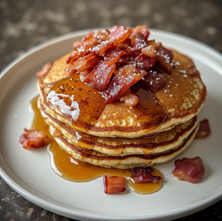 Maple Bacon Protein Pancakes