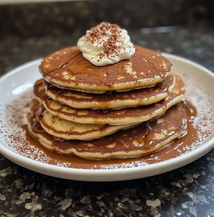 Tiramisu Protein Pancakes