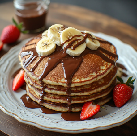 Nutella-Inspired Protein Pancakes