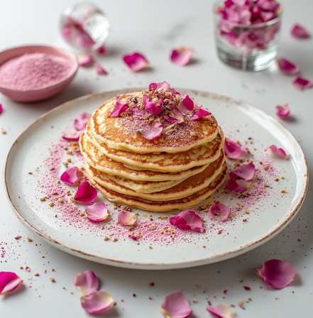 Saffron & Rose Petal Protein Pancakes