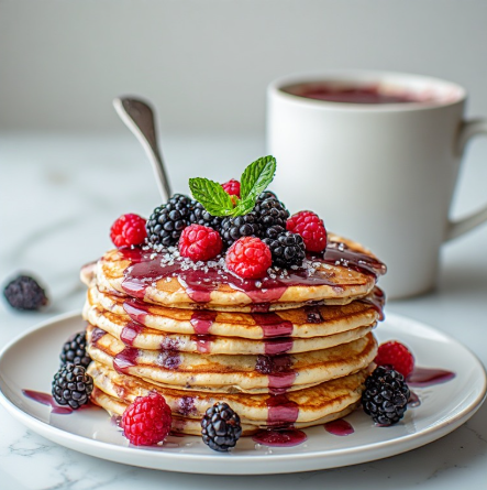 Triple Berry Protein Pancakes