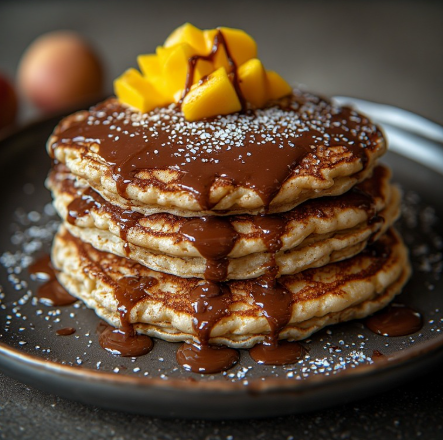 Filipino Champorado-Inspired Oat Protein Pancakes