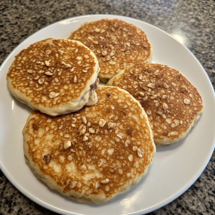 Korean Hotteok-Style Oat Protein Pancakes (Sweet Filled)