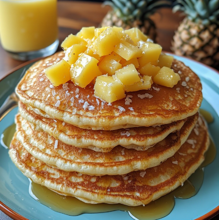 Piña Colada Protein Pancakes