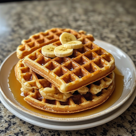 Banana + Protein Powder Waffles
