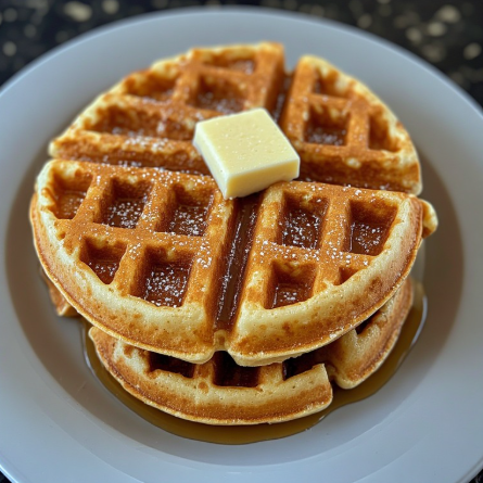 3-Ingredient Basic Protein Waffles