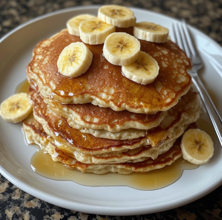 Oats + Egg Whites + Banana Easy Pancakes