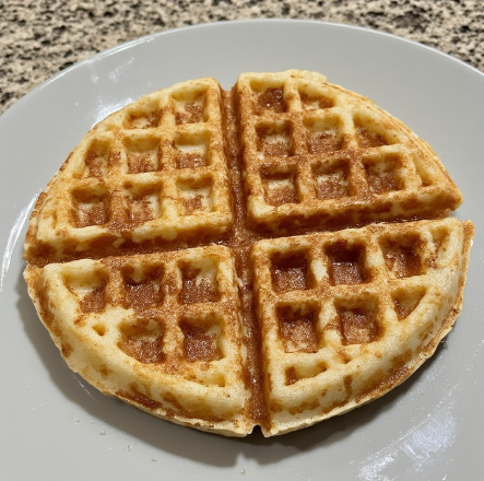 Protein Powder + Egg Whites + Water Waffles