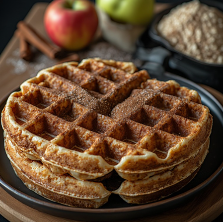 Cinnamon Apple Protein Waffles