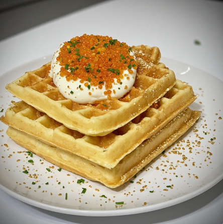 Ossetra Caviar & 24k Gold Soufflé Waffles