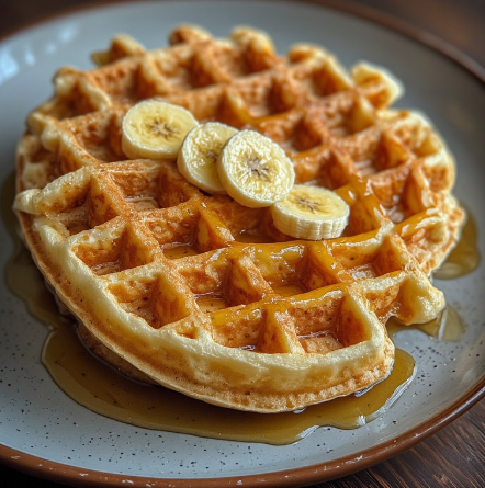 Banana + Egg Whites Waffles