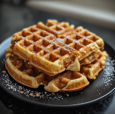 Peanut Butter Vegan Protein Waffles