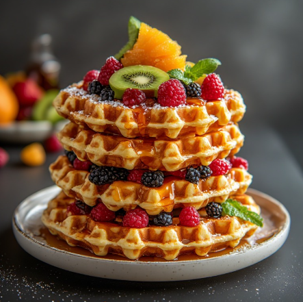 Cherimoya & Laeso Honey Alternative Vegan Waffle Tower