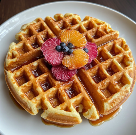Rambutan & Saffron Rose Vegan Waffle Dome