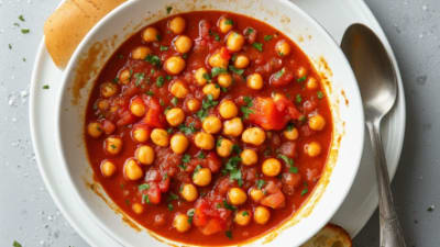 Single-Pot Tomato & Chickpea Stew (Shakshuka-Inspired Veggie)