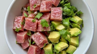 Tuna Ceviche with Lime & Cilantro