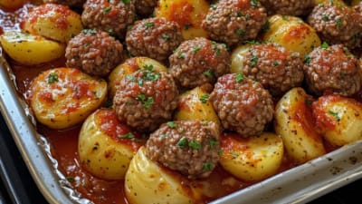 Beef & Lamb Meatball & Potato Bake (Mega Tray)