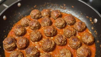 Spicy Lamb Meatballs in Tomato Sauce