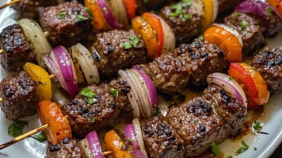 Beef & Onion Skewers (Simple Grill)
