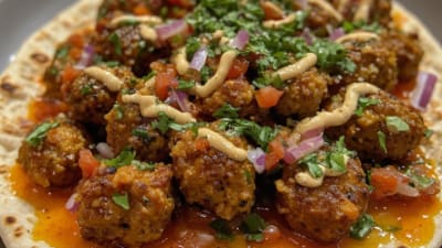 Kofta Pita with Tahini