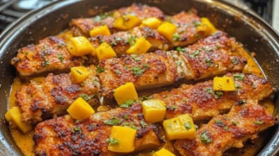 Chicharrón de Puerco con Mango