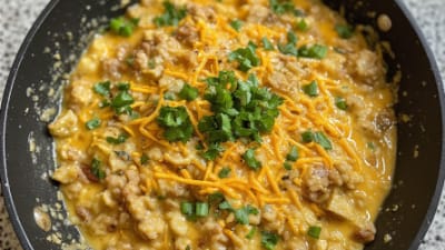 Mangú con Chicharrón y Queso
