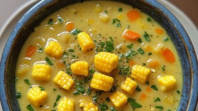 Sopa de Calabaza con Elote