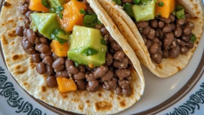 Baleada de Frijoles con Salsa de Aguacate