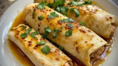Tamales de Pollo con Miel