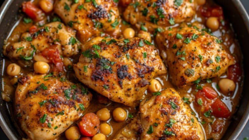 Single-Pot Chicken & Chickpea Lemon Soup