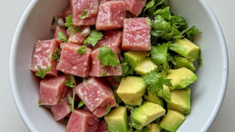 Tuna Ceviche with Lime & Cilantro