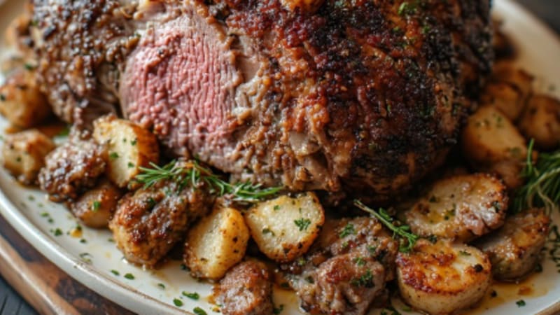 Towering Double Lamb Leg & Shoulder Roast