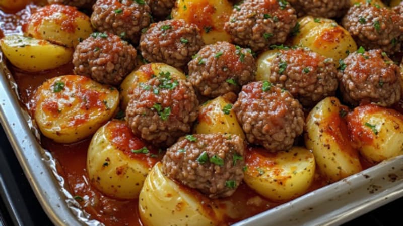 Beef & Lamb Meatball & Potato Bake (Mega Tray)