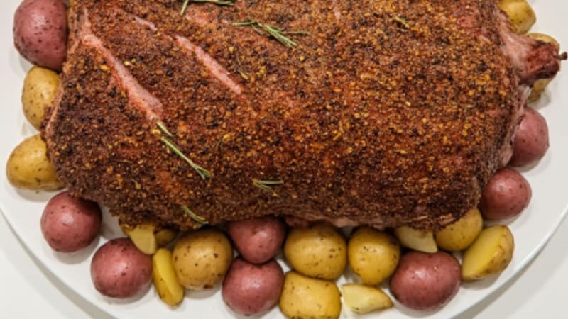 Whole Bone-In Lamb Leg & Shoulder Combo Roast