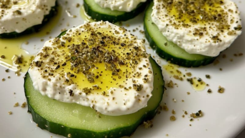 Labneh & Za’atar Cucumber Bites