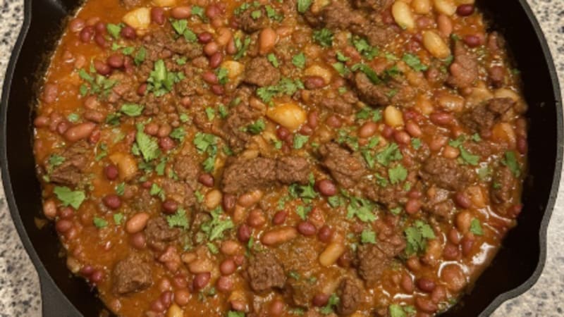 Cazuela de Carne con Frijoles