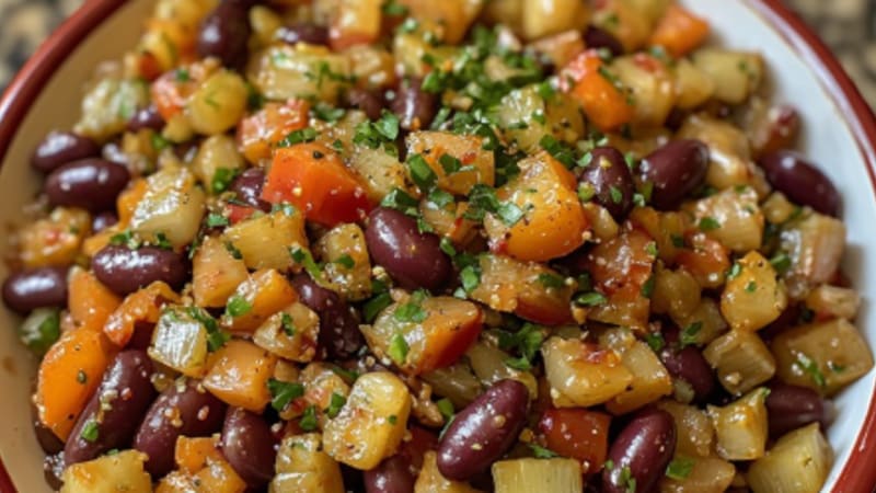 Ensalada de Frijoles con Cebolla