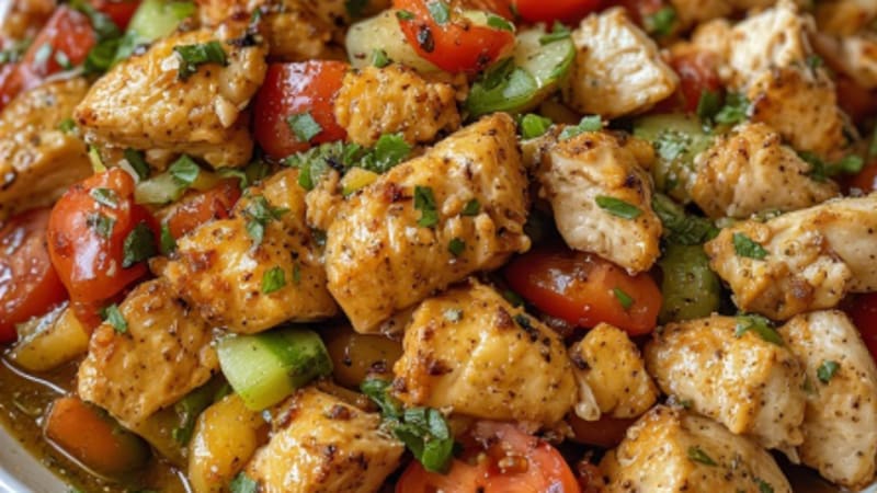 Ensalada de Pollo con Tomate