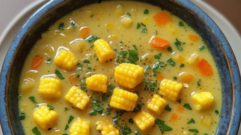 Sopa de Calabaza con Elote