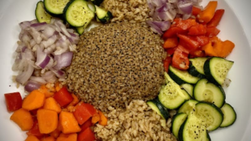 Dolsot-Style Bibimbap with Vegetables