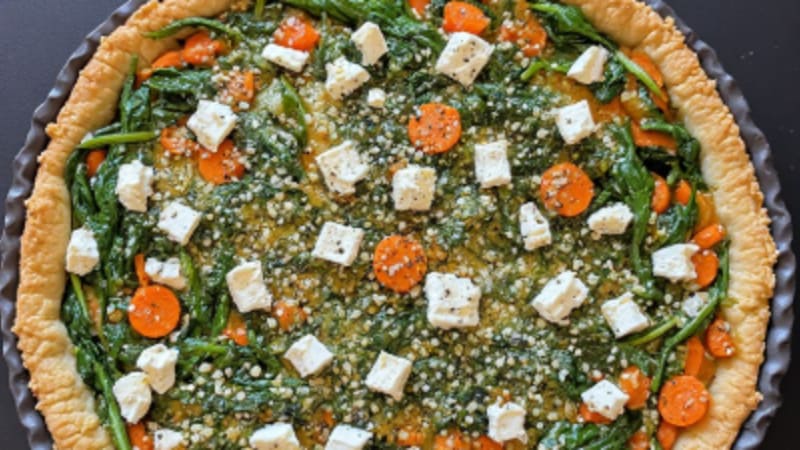 Tarte aux Épinards et aux Haricots