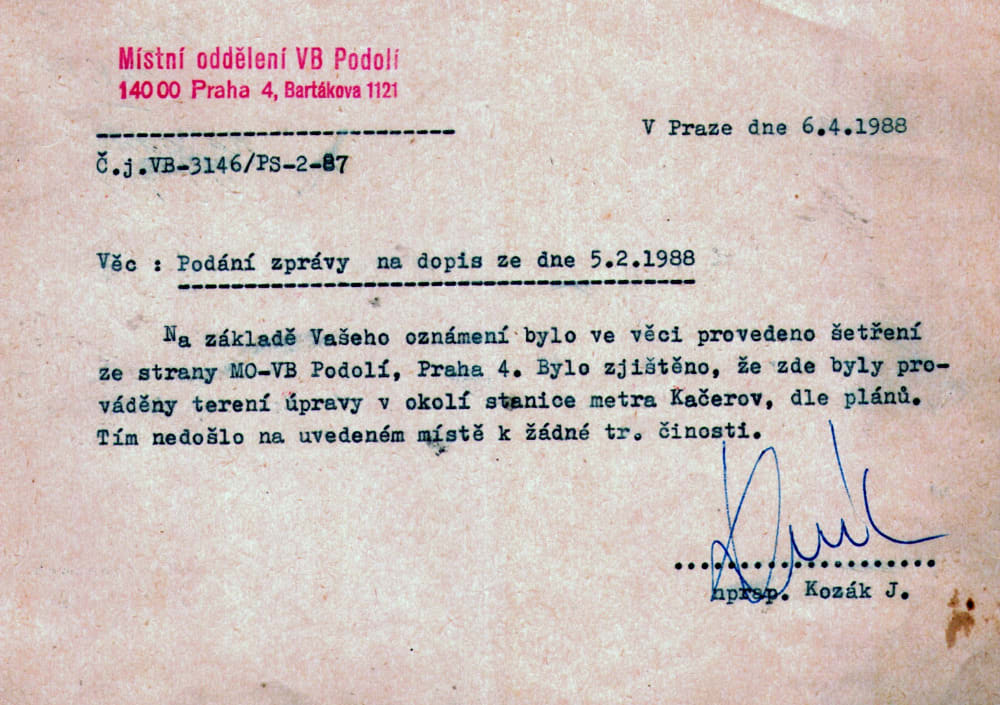 Památník OSN -&nbsp;šetření VB