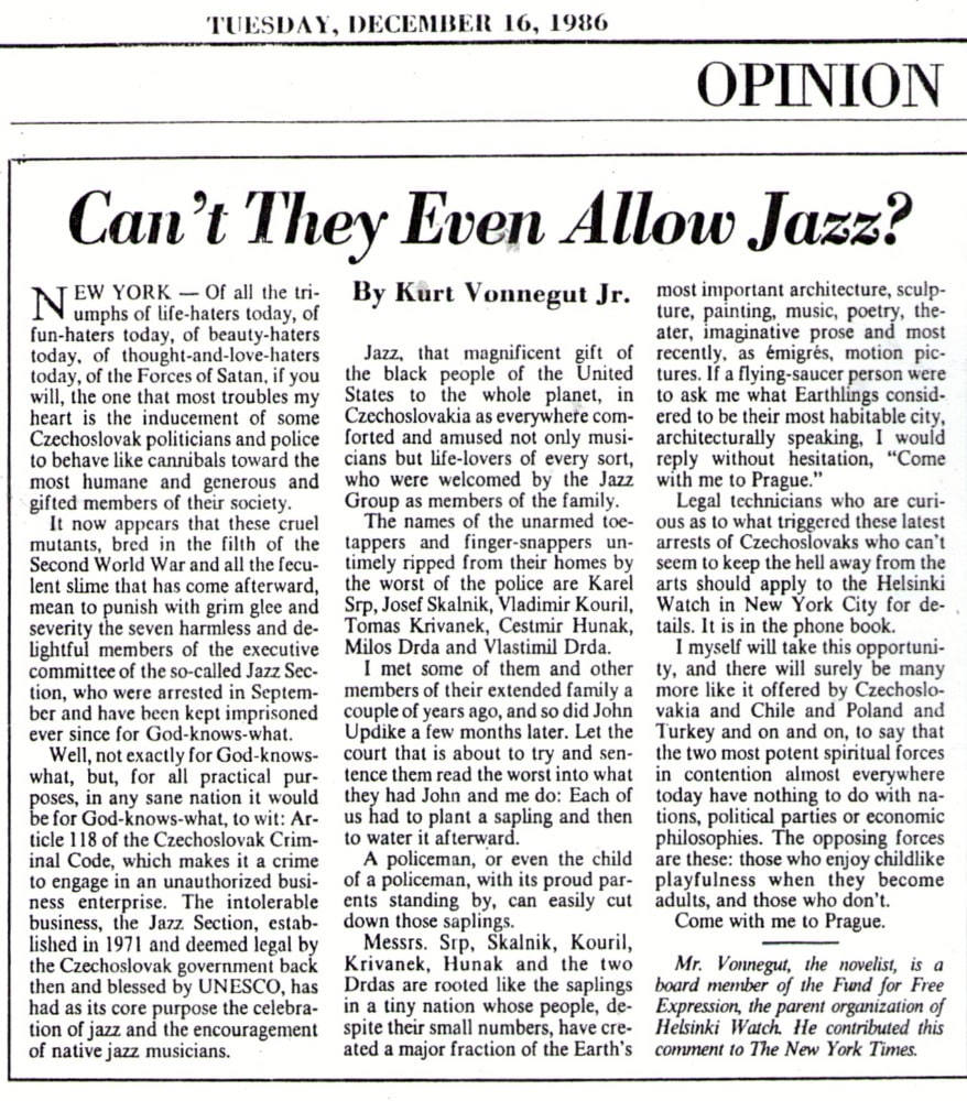 Článek Kurta Vonneguta