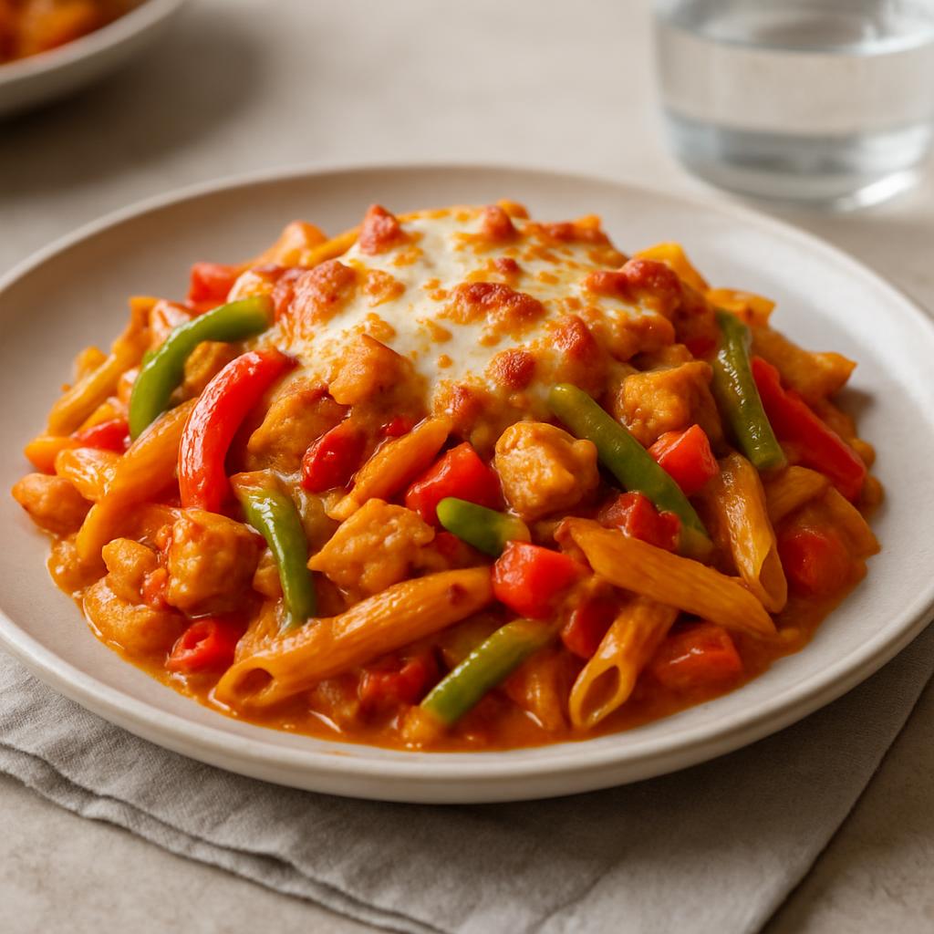Baked Fajita Chicken Pasta recipe